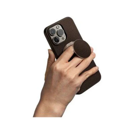 Cover Iphone 16 Pro Magclick Charging Keva Air With Gripfit Premium Uniq Hybrid - Umber (Brown)
